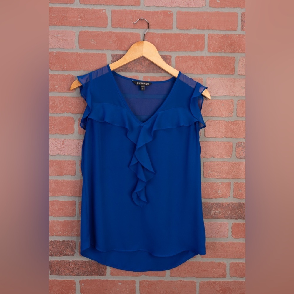 Cobalt Blue Sleeveless Blouse